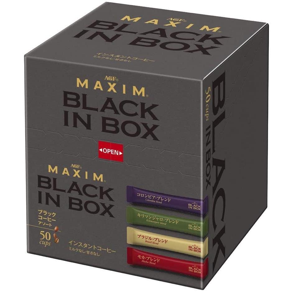 AGF Maxim Black In Box Instant Coffee Assortment 50 Sticks AGF Maxim Black In Box Instant Coffee Assortment 50 Sticks
