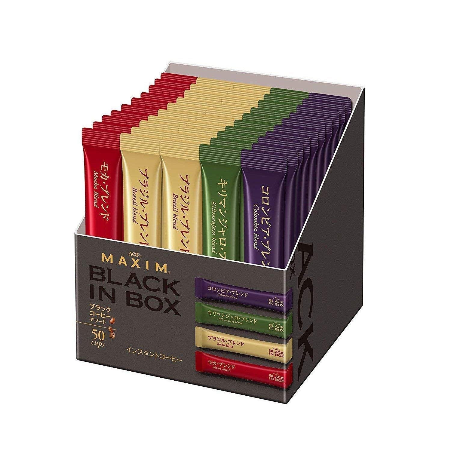 AGF Maxim Black In Box Instant Coffee Assortment 50 Sticks AGF Maxim Black In Box Instant Coffee Assortment 50 Sticks