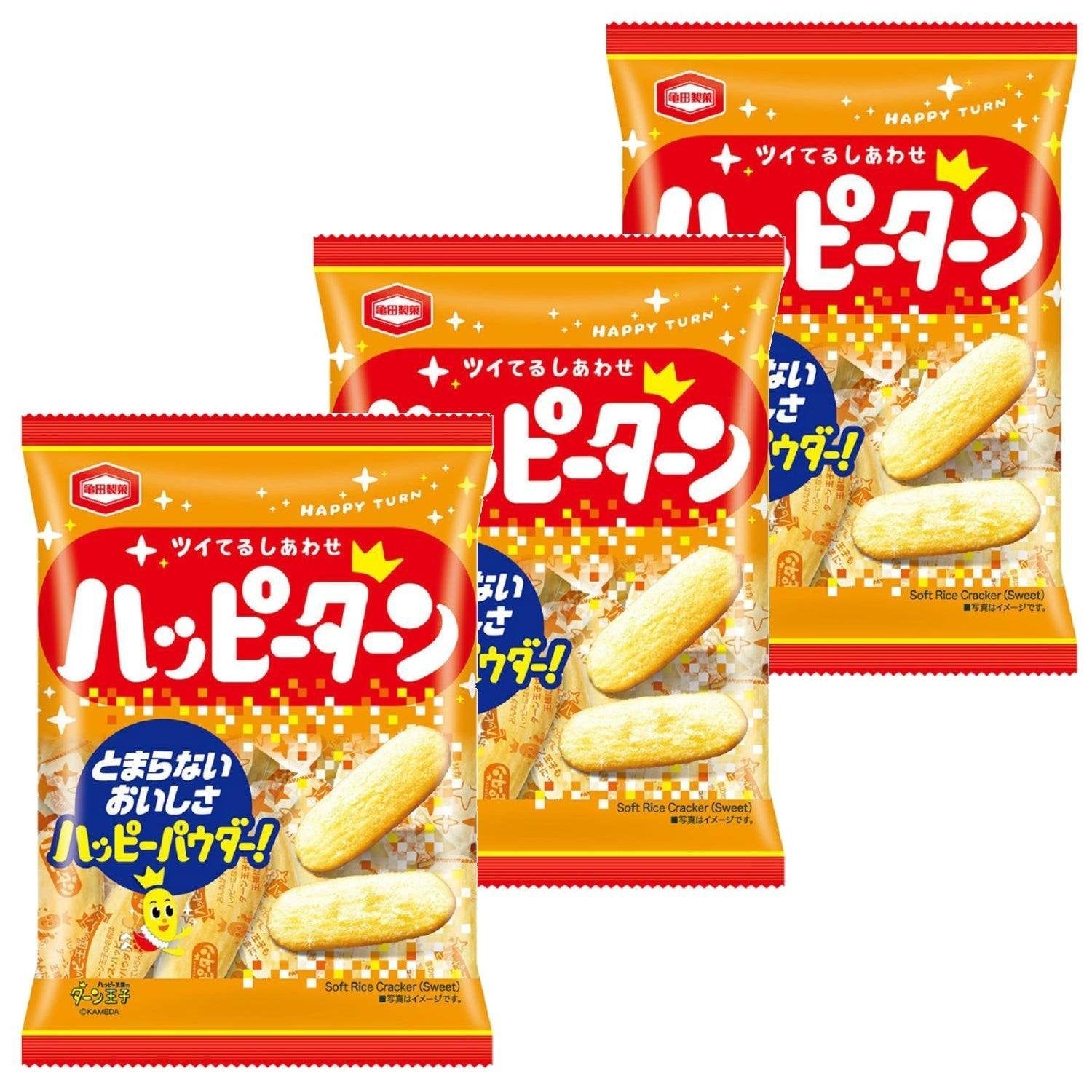 Kameda Happy Turn Senbei Rice Crackers 96g 3 Packs Kameda Happy Turn Senbei Rice Crackers 96g 3 Packs