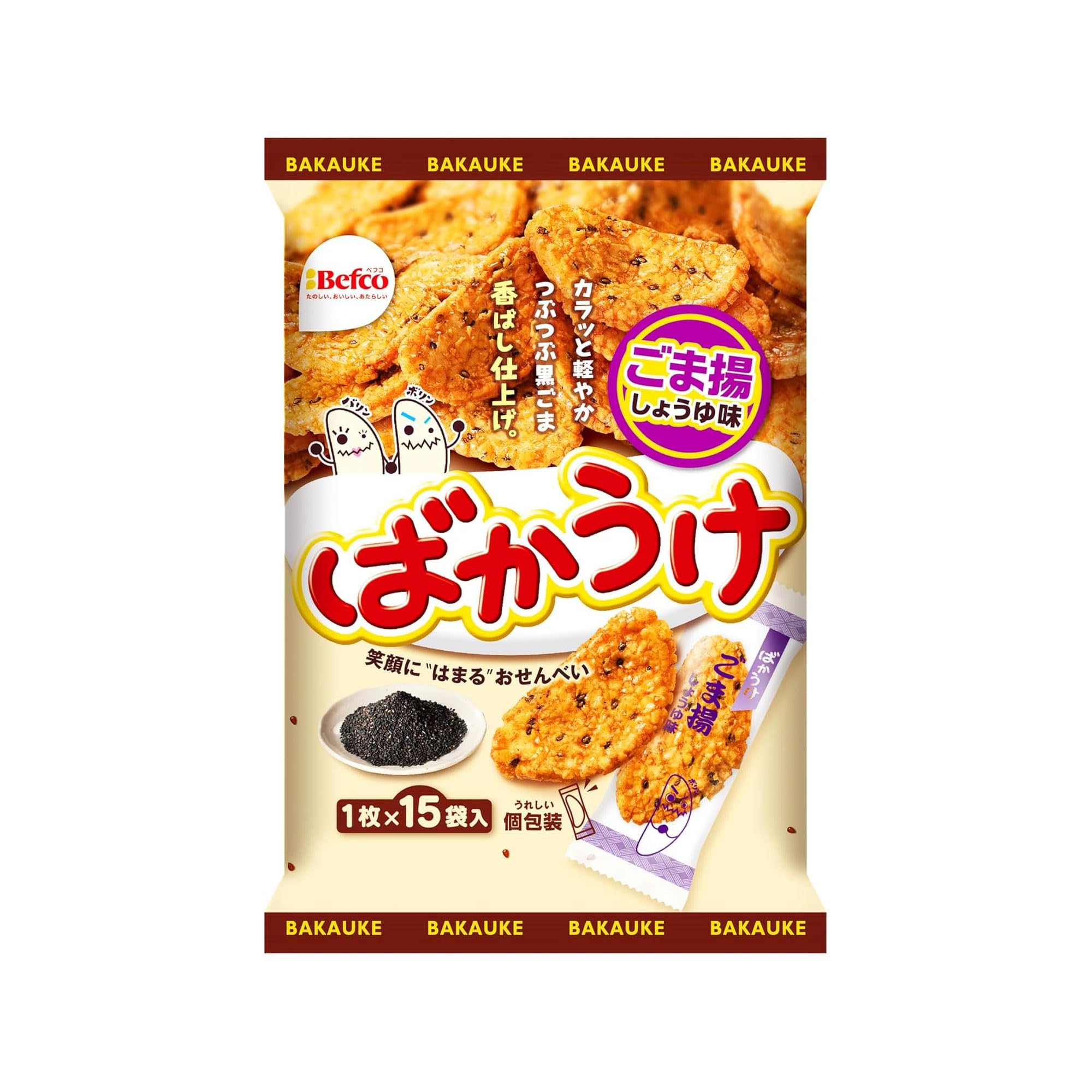 Kuriyama Bakauke Sesame Fried Rice Cracker Senbei(Pack of 3) Kuriyama Bakauke Sesame Fried Rice Cracker Senbei(Pack of 3)