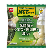 Front view of MCT Potato Seaweed & Salt Flavor 40g non-fried puff snack bag