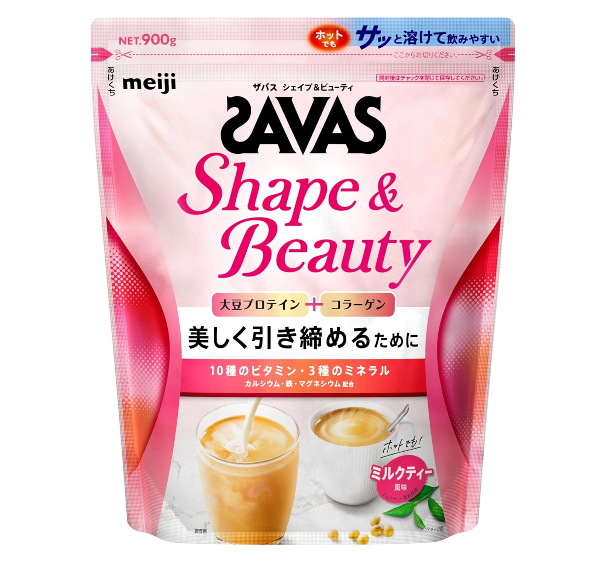Meiji SAVAS for Woman Shape & Beauty Soy Protein Milk Tea Flavor 900g Meiji SAVAS for Woman Shape & Beauty Soy Protein Milk Tea Flavor 900g