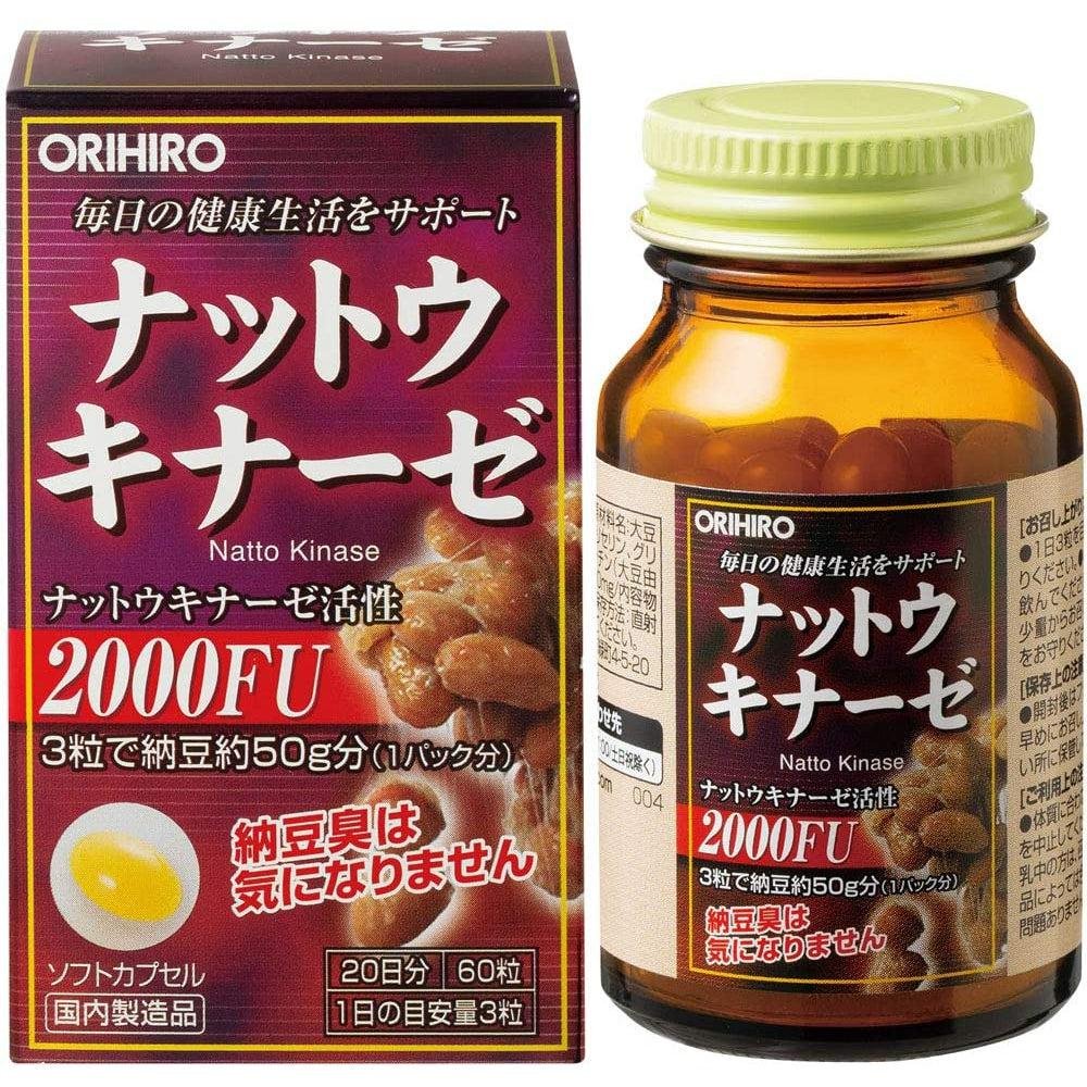 Orihiro Nattokinase Natto Supplement 60 Capsules 20-Day Supply Orihiro Nattokinase Natto Supplement 60 Capsules 20-Day Supply
