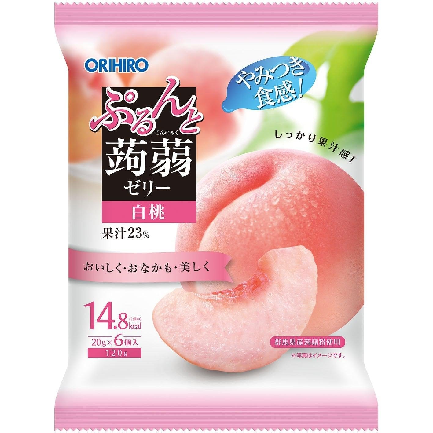 Orihiro Konjac Jelly Low-Calorie Snack Peach Flavor 120g Orihiro Konjac Jelly Low-Calorie Snack Peach Flavor 120g