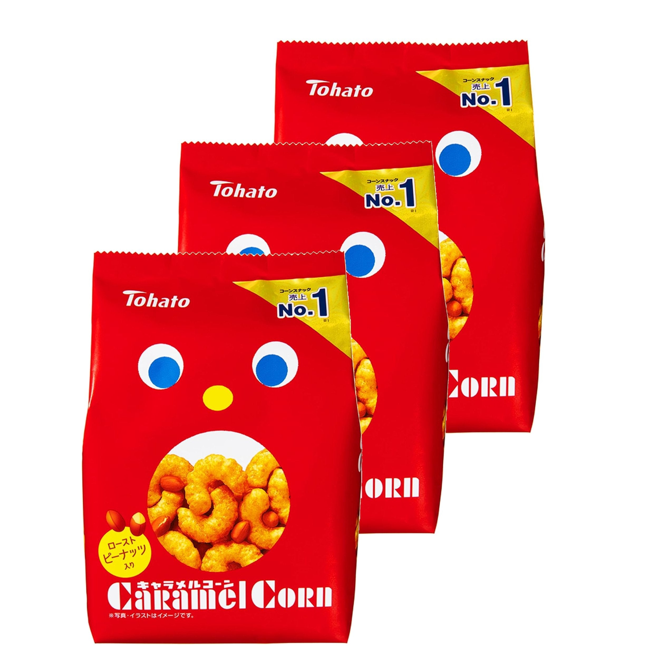 Tohato Caramel Corn Puffs With Peanuts 70g 3 Packs Tohato Caramel Corn Puffs With Peanuts 70g 3 Packs