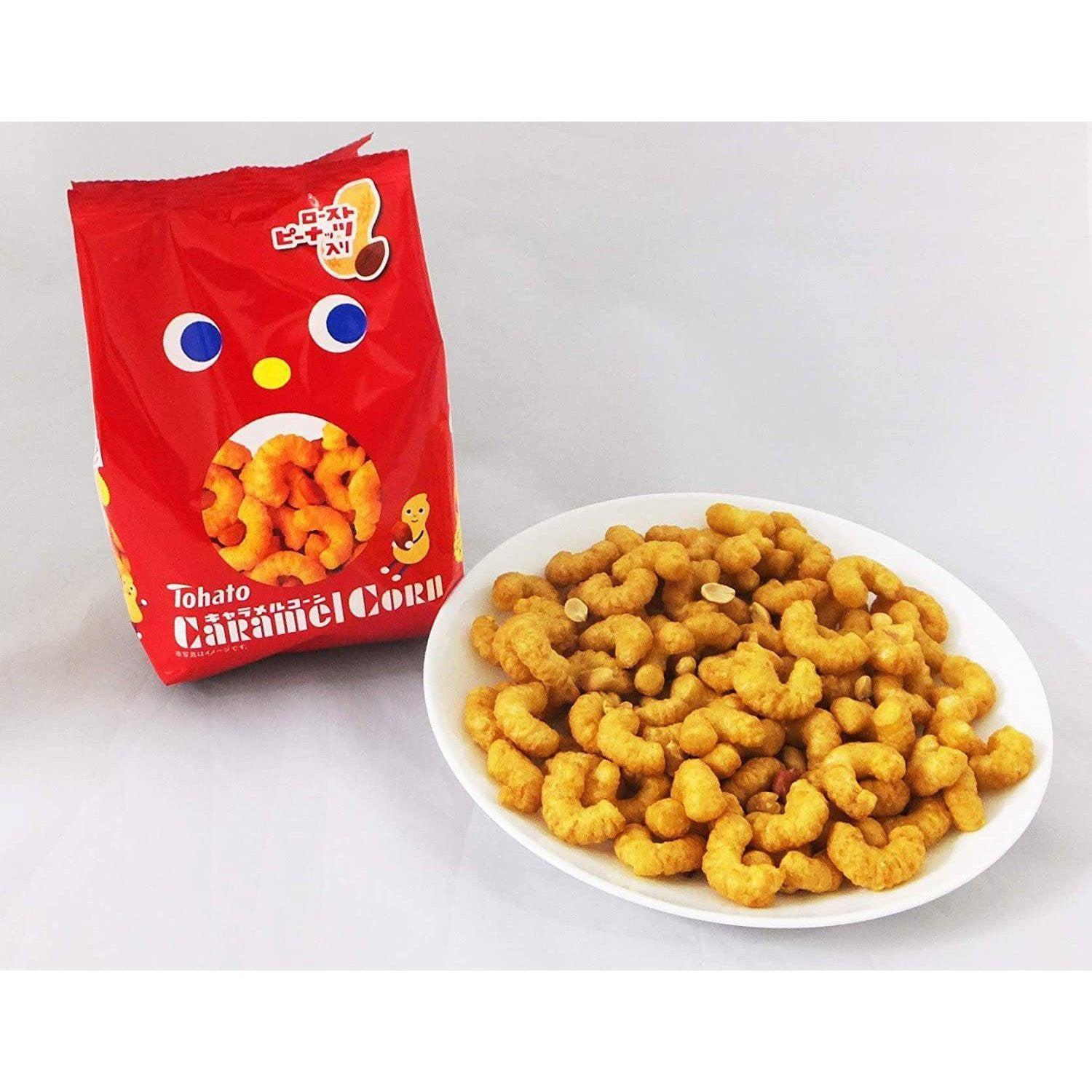 Tohato Caramel Corn Puffs With Peanuts 70g 3 Packs Tohato Caramel Corn Puffs With Peanuts 70g 3 Packs