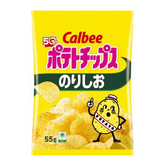 Calbee Nori Shio Potato Chips 60g bag front view