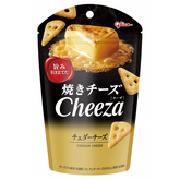 Front packaging of Glico Cheeza Cheddar Cheese Crackers