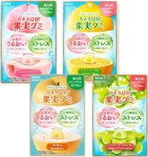 KANEKA Q10 fruit gummies variety pack with peach, muscat, lemon soda, and pear flavors