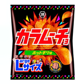 Koikeya Karamucho Hot Chili Flavor Large 108g Japanese spicy potato chips bag front view