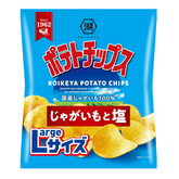 Koikeya Large Size Japanese Potato Chips Potato and Salt 112g bag front view