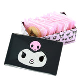 Kuromi printed cookie tin by Nagatoya with 10 Sanrio cookies.