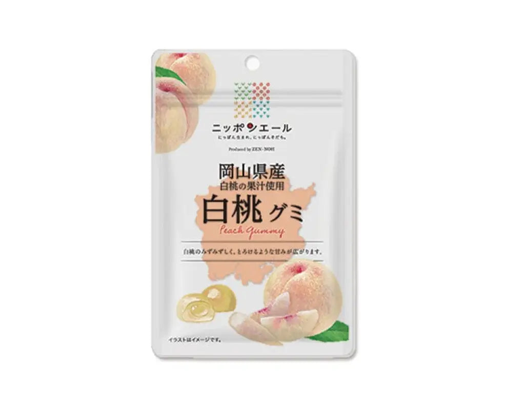 Nippon Ale Okayama White Peach Gummy Candy 40g Nippon Ale Okayama White Peach Gummy Candy 40g