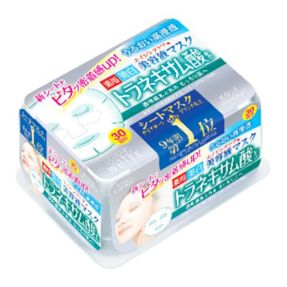 Mascarilla facial de uso diario Kose Clear Turn Clear con ácido tranexámico (30 unidades)