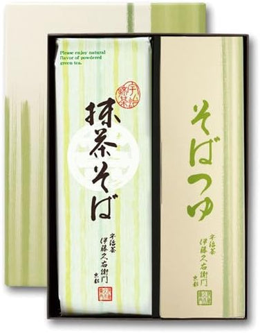 Tohkyuemon Uji Matcha Soba “Take” T-2  3 Packs (2 Servings Each)  - Premium Kyoto Gift Set