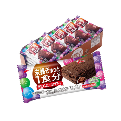 Glico Balance On Mini Cake  Chocolate Brownie Flavor 20 Pieces