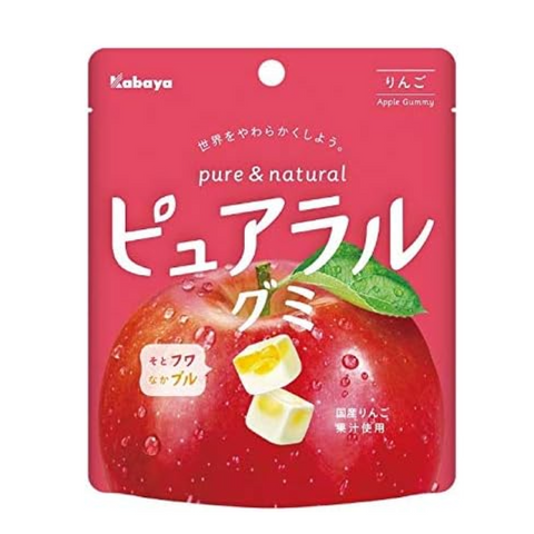 Kabaya Pure & Nature Apple Gummy 58g 3 Packs