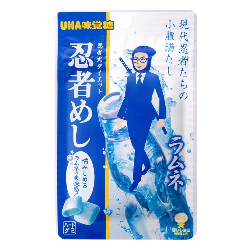 UHA Mikakuto Ninja Meshi Ramune Gummy Candy 20g × 10 Packs
