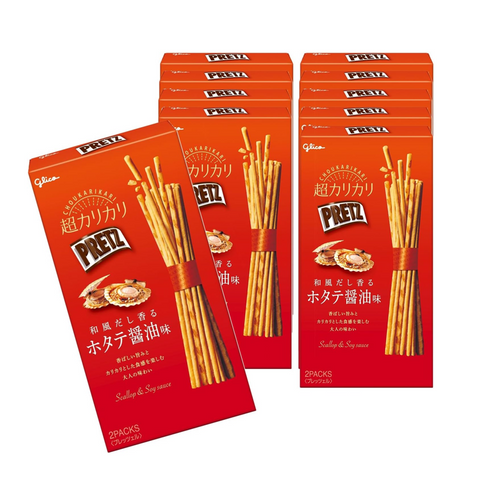 Glico PRETZ Ultra Crispy Snack Sticks 55g × 10 | Chicken Herb & Scallop Soy Sauce Flavors