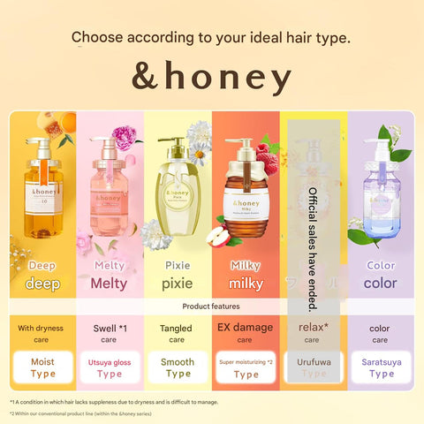 mooth shiny frizz-free hair result using &honey melty moist repair shampoo