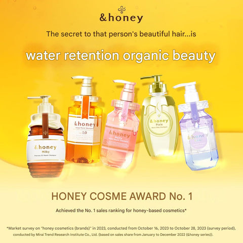 creamy lather texture of &honey melty shampoo moisturizing formula close up