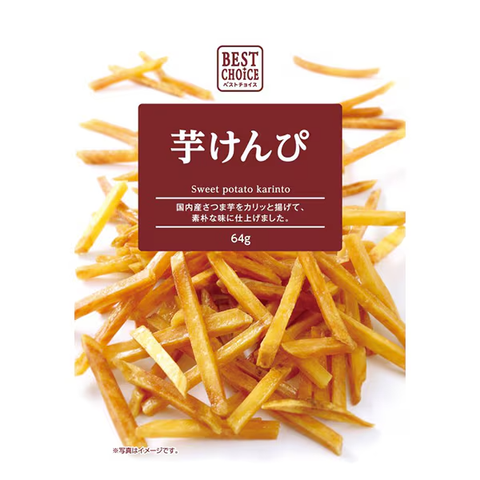 Best Choice Imo Kenpi crispy Japanese sweet potato snack 64g package front view