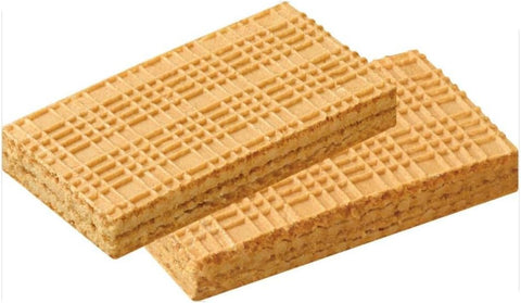 Crispy Japanese soy milk wafer cookie with kinako cream filling