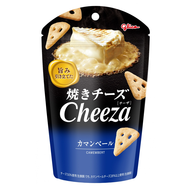 Front view of Ezaki Glico Cheeza Camembert 32g snack bag