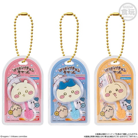 Display of Chiikawa character mini chocolate charms from BANDAI