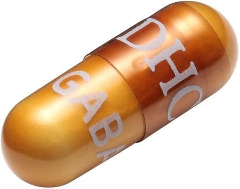 DHC GABA supplement nutrition facts showing 200mg GABA per capsule