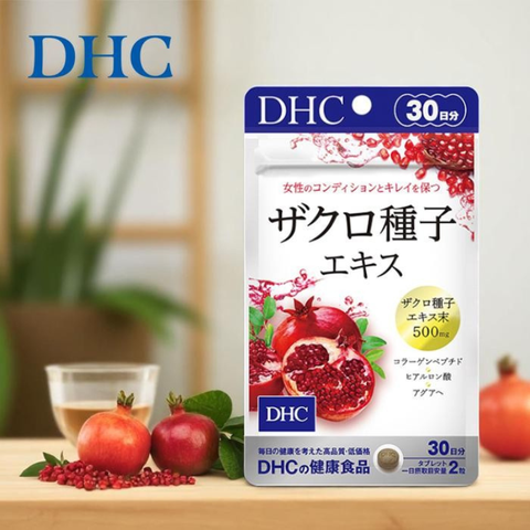 DHC Pomegranate Seed Extract supplement with ellagic acid collagen and hyaluronic acid
