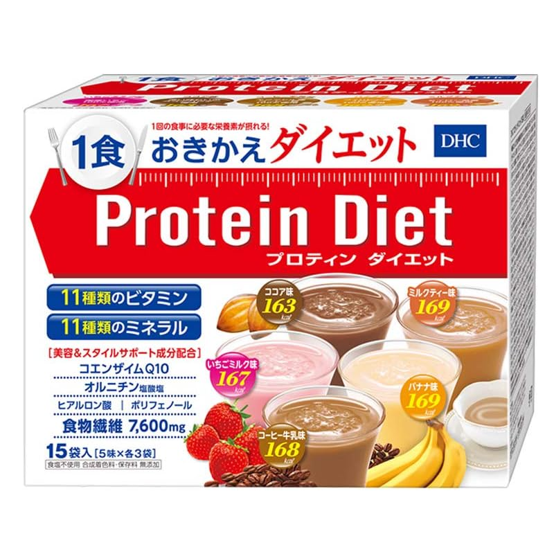 DHC Protein Diet Drink 15 sachets low calorie meal replacement protein shake