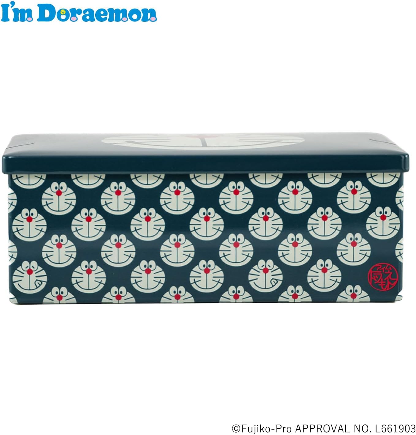 Reusable Doraemon cookie tin for storage and decoration