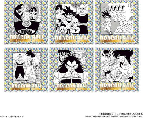 Dragon Ball 40th anniversary collectible food toy by BANDAI combining wafer snacks and premium holographic stickers