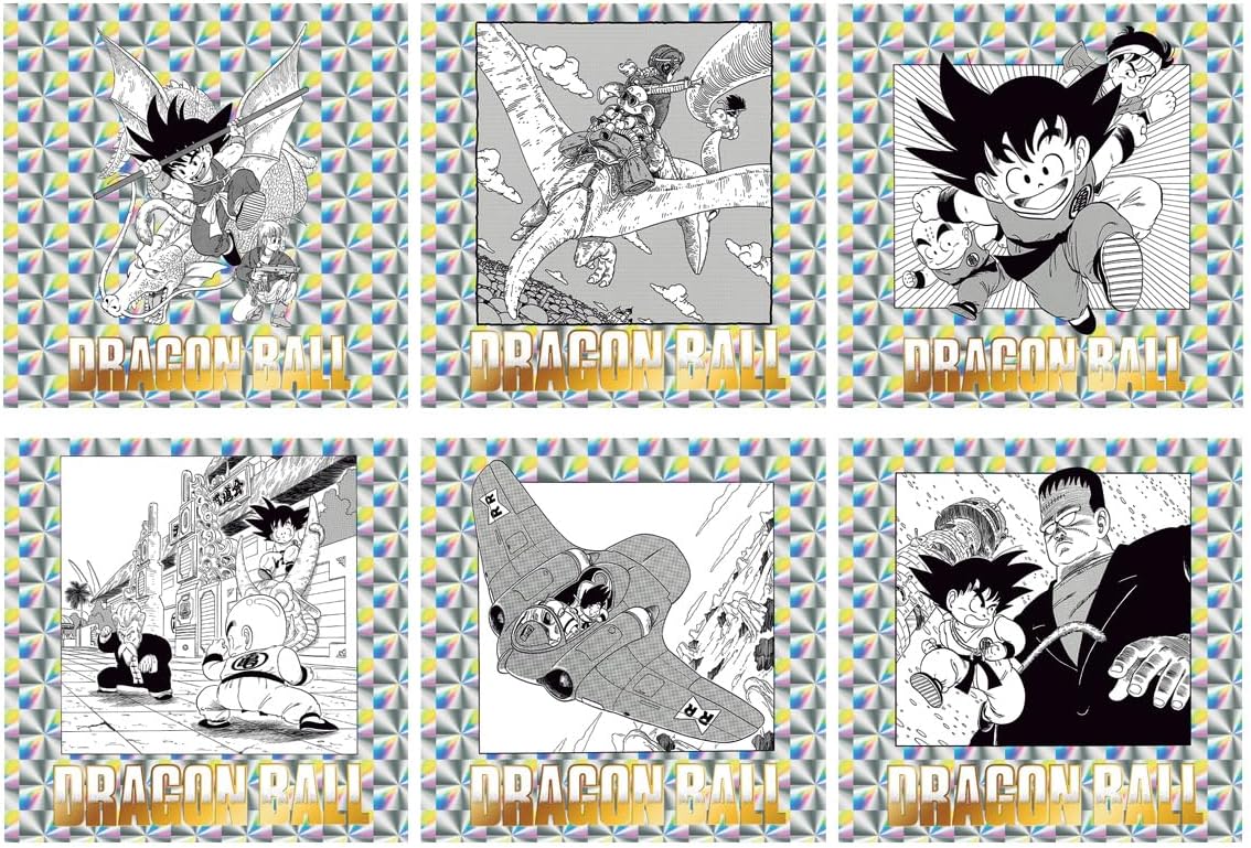 BANDAI Dragon Ball 40th Anniversary sticker wafer Vol.2 box with holographic manga illustration stickers