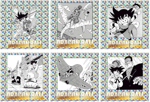 BANDAI Dragon Ball 40th Anniversary sticker wafer Vol.2 box with holographic manga illustration stickers