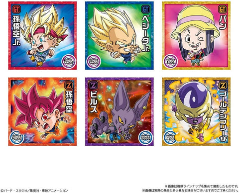 Dragon Ball Super Warrior Sticker Wafer 10th anniversary edition snack box packaging