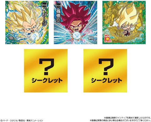 Dragon Ball Super Warrior wafer snack with random collectible holographic sticker