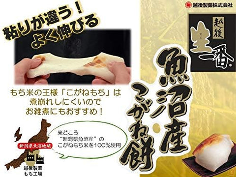 Echigo Seika Uonuma Kogane Mochi 800g original packaging from Niigata Japan