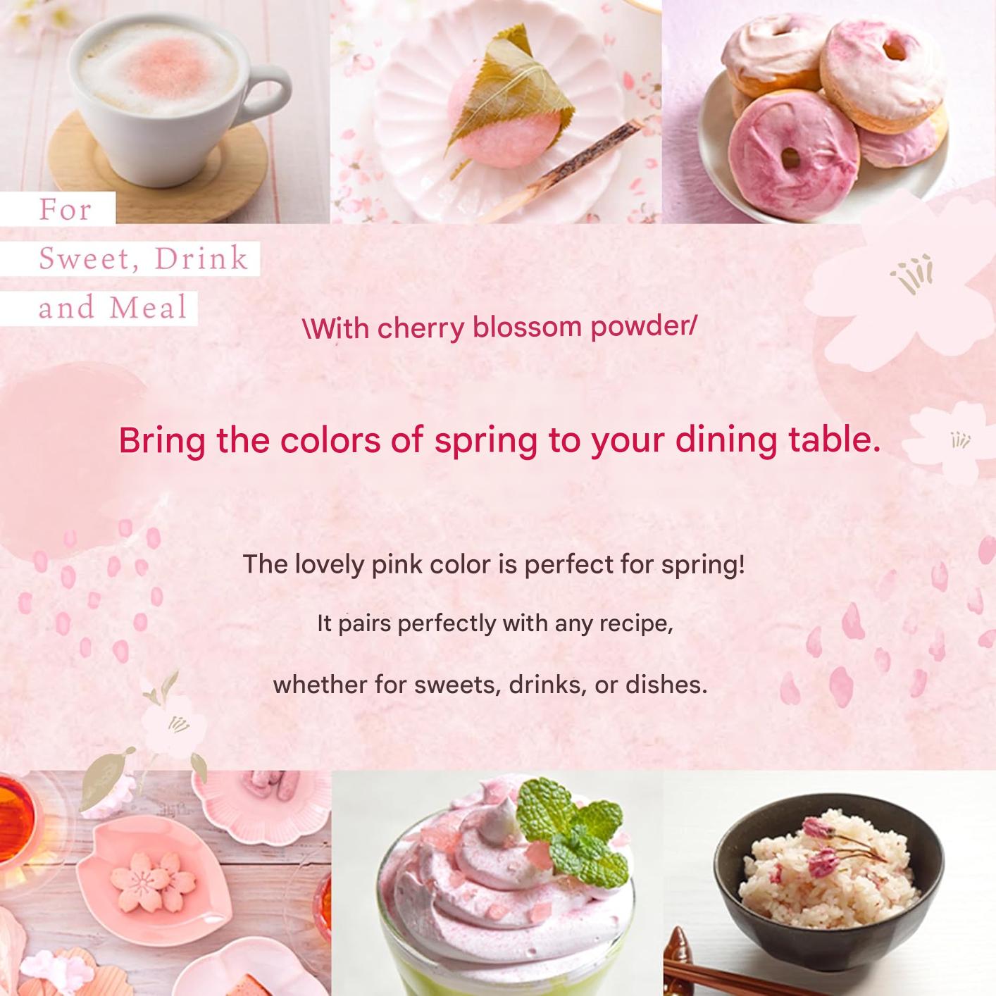 edible cherry blossom powder natural pink color for cooking