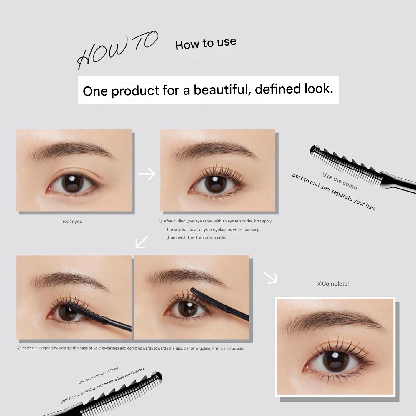 Waterproof Ettusais lash top coat prevents smudging and panda eyes all day