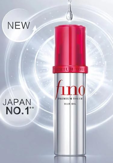 Lightweight transparent texture of Fino hair oil serum for smooth hair
