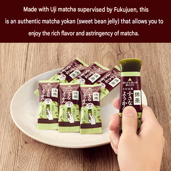 Imuraya mini yokan made with Fukujuen supervised Uji matcha