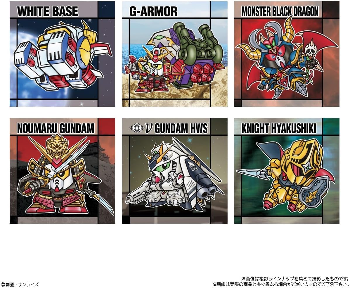 Premium holographic SD Gundam stickers with exclusive artwork by Yokoi Hakase