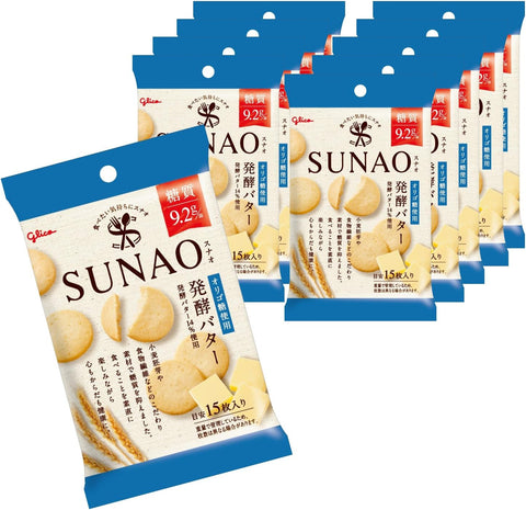 Glico SUNAO fermented butter low-carb biscuits 31g 10 pack from Japan