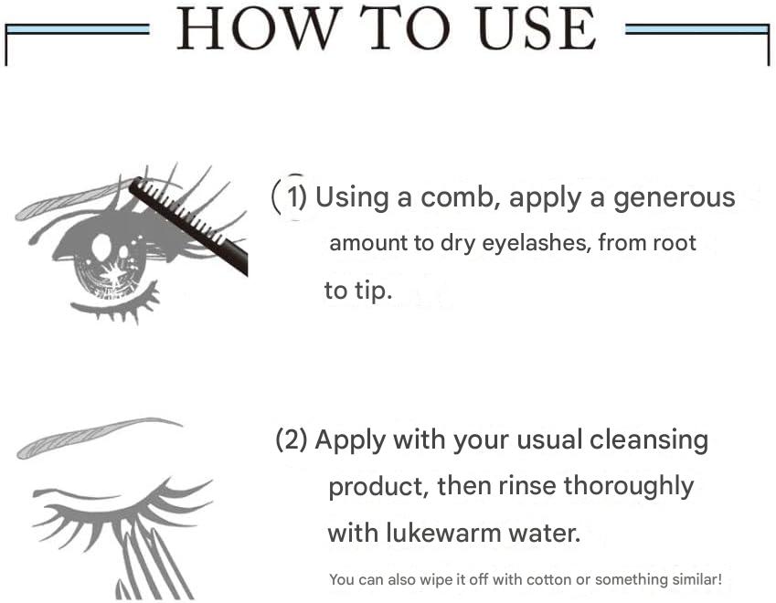 Lash care ingredients including argan oil and camellia oil in mascara remover