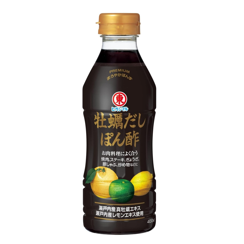 Higashimaru Oyster Dashi Ponzu 400ml Japanese citrus soy sauce with oyster extract