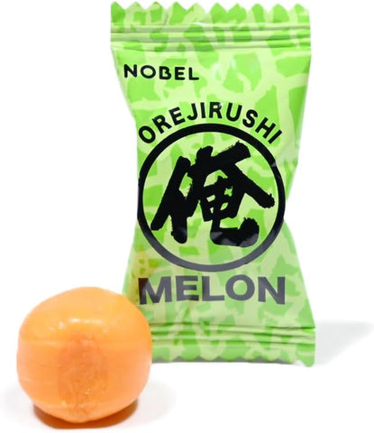 close up of rich melon milk candy pieces Japanese snack