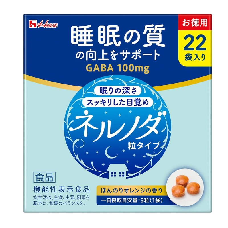 House Wellness Foods Nerunoda GABA sleep support tablets 22 stick value pack from Japan