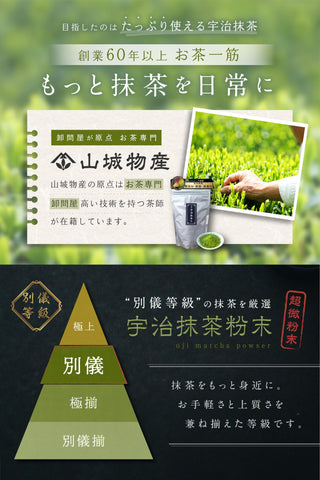 Kyoto Yamashiro Premium Uji Matcha Powder – Large 250g Pack